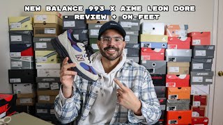 New Balance 993 x Aime Leon Dore quotTaupeBluequot  Review  OnFeet [upl. by Orsini635]