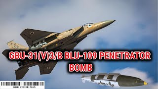 GBU31V3B BLU109 Bunker Buster bomb for Hezbollah leader [upl. by Lenod334]