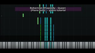 Bohemian Rhapsody by Queen Piano Solo pianotutorial easypianotutorial [upl. by Gader]