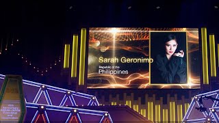 Trending Queen Sarah Geronimo performs Kilometro and Tala ASEAN JAPAN MUSIC FESTIVAL HD [upl. by Adirf908]