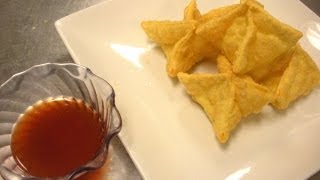 How to Make Cream Cheese Wontons amp Crab Rangoon [upl. by Aiuqram]