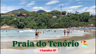 ☀️Ubatuba Hoje 🐠Praia Do Tenório Muito Sol 🌞e Praia Cheia 🏖️ [upl. by Hsotnas]