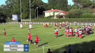 Match de Rugby Biarritz  Tarbes 1mi temps [upl. by Enrobialc]