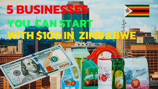 5 Businesses You Can Start With US100 In Zimbabwe [upl. by Moll]