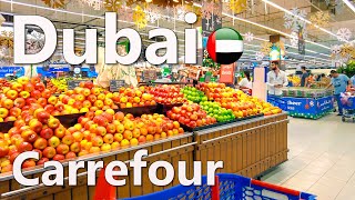 Dubai Carrefour Supermarket Food Prices Walking Tour 4K [upl. by Eelyk]