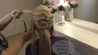 Tutorial coada texturata by Crina Dodea Hair Designer [upl. by Leur]