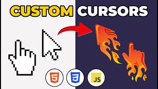 EASY CUSTOM CURSORS in HTML CSS amp JavaScript [upl. by Serrano]