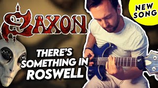 SAXON  Theres Something In Roswell Guitar cover [upl. by Agnot]