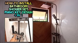 HOW TO INSTALL BATHROOM SHOWER SET PIANO KEY DESIGN 4 IN 1 shopee lazada bathroomshower [upl. by Tayib]