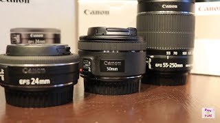 Canon Rebel Eos T7i NEW lens options with DEMOs [upl. by Dafodil]