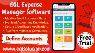 How to Define Business Accounts in the EQLExpense Manager Software [upl. by Jedediah]