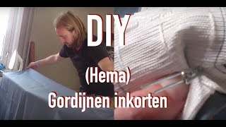 DIY Hema kant en klaar gordijnen inkorten [upl. by Imyaj]