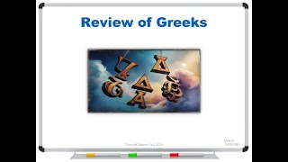 Review of Greeks [upl. by Shargel]