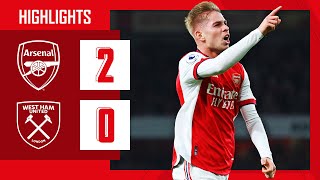 HIGHLIGHTS  Arsenal vs West Ham 20  Premier League  Martinelli Smith Rowe [upl. by Yelsel]