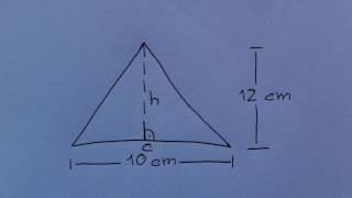 Oberflächenberechnung eines Dreiecks  Formel und Erklärung [upl. by Meggi]