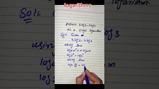 Logarithmslogarithmic equations mathstricks mathpuzzle simplifying 2024 [upl. by Nnaarual]