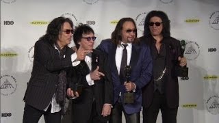 KISS remain civil at Rock Hall Induction [upl. by Aynodal187]