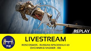 ISS Expedition 72  Russian Spacewalk 63  Ovchinin amp Vagner  ISS  December 19 2024 [upl. by Celina]