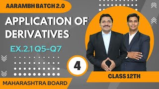 Chp2 Applications of Derivatives Lec 4  AARAMBH 20 Batch  HSC Board  Maharashtra  Dinesh Sir [upl. by Malvie]