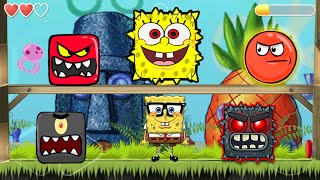 Sponge Bob vs Red Ball 4 All Levels Forest Boss [upl. by Feinstein]