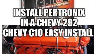 Chevrolet 292 Pertronix Install  No skill needed Get rid of points fast cheap and easy [upl. by Aleka]