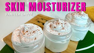 How To Make Whipped Body Butter VANILLA LATTE Skin Moisturizer Easy Beginner DIY Skincare Recipe [upl. by Leann]