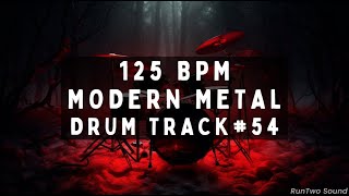 Modern Metalcore Drums  125 BPM [upl. by Ostler453]