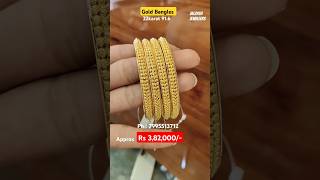 Lightweight gold bangles designs Gold bangles designs 22karat hallmarked goldbangles bangles [upl. by Akihsan148]