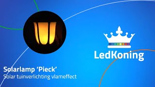 Solarlamp Pieck  solar tuinverlichting vlameffect [upl. by Oinigih]