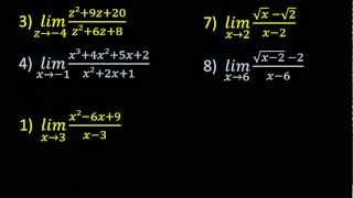 Cálculo 1  Limites  Exercícios Exemplos resolvidos indeterminação 00 parte 1 [upl. by Damha399]