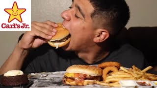 Carl’s Jr Western Bacon burger  California Classic Burger mukbang [upl. by Lilas]