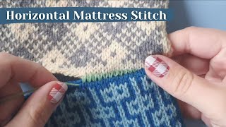 Horizontal Mattress Stitch Tutorial [upl. by Asira]