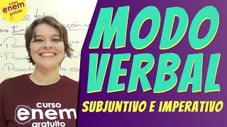 MODOS VERBAIS SUBJUNTIVO E IMPERATIVO  Resumo de Gramática e Língua Portuguesa para o Enem [upl. by Ausoj]