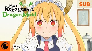 Miss Kobayashis Dragon Maid Episode 1  The Strongest Maid in History Tohru [upl. by Symer]