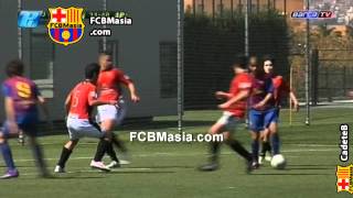 FC Barcelona Cadete B vs Gimnástic  FCBMasiacom Golazo de Ayoub [upl. by Lurie]