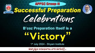 Appsc GroupII Batch completion ceremony shyaminstitute [upl. by Almire]