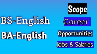 Scope of BsEnglish  BA honours English  jobs of bs english  scope of english literature [upl. by Iey]