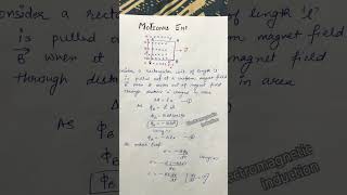 Motional EMFnet handwritten physics class12electromagneticinduction [upl. by Haimehen]