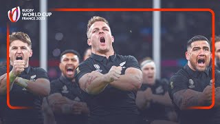 Powerful All Blacks haka in Rugby World Cup semifinal  New Zealand v Argentina [upl. by Anirbys]