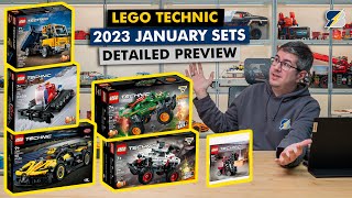 LEGO Technic 2023 January releases  detailed preview functions and new parts [upl. by Enirehtak]