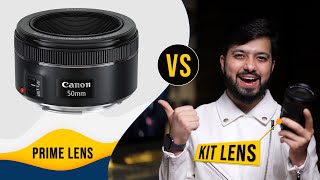 Kit Lens Vs 50mm 18 Prime Lens  Comparison amp Test  Hindi [upl. by Golter]