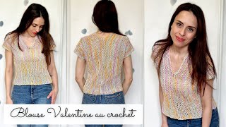 Comment faire une Blouse au crochet  Facile et Rapide  Toutes tailles  Aquarelle Lou Passion ⭐️ [upl. by Oralia360]