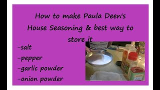 Easy House Seasoning  Paula Deens recipe with onion powder [upl. by Polky]