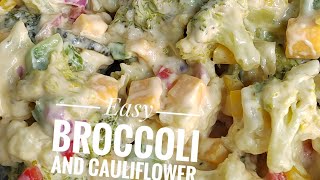 broccoli and cauliflower saladQuick and easy broccoli salad recipe [upl. by Tisbee]