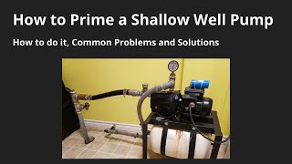 How to Prime a Shallow Well Pump or Sand Point Well Pump [upl. by Mackintosh]