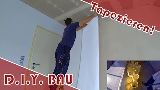 Richtig Tapezieren mit Malervließ│Glatte Wand [upl. by Wooldridge]