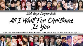 SBS Gayo Daejeon 2021 가요대전 2021  All I Want For Christmas Is You Color Coded Lyrics  MonctL [upl. by Ress]