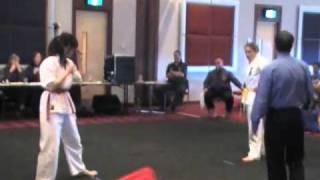 Womens FullContact Kyokushin Karate Competition  with Action Replay [upl. by Haraf]