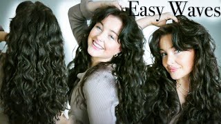 Your hair isnt frizzyits WAVY curly hair routine EASY 2a2c curls [upl. by Skerl]