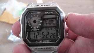 Casio Stainless Steel Watch AE1200WHD1AV [upl. by Endys]